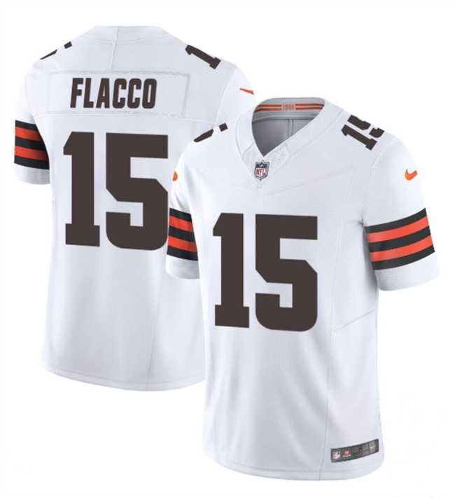 Men & Women & Youth Cleveland Browns #15 Joe Flacco White 2023 F.U.S.E. Vapor Limited Jersey->cleveland browns->NFL Jersey